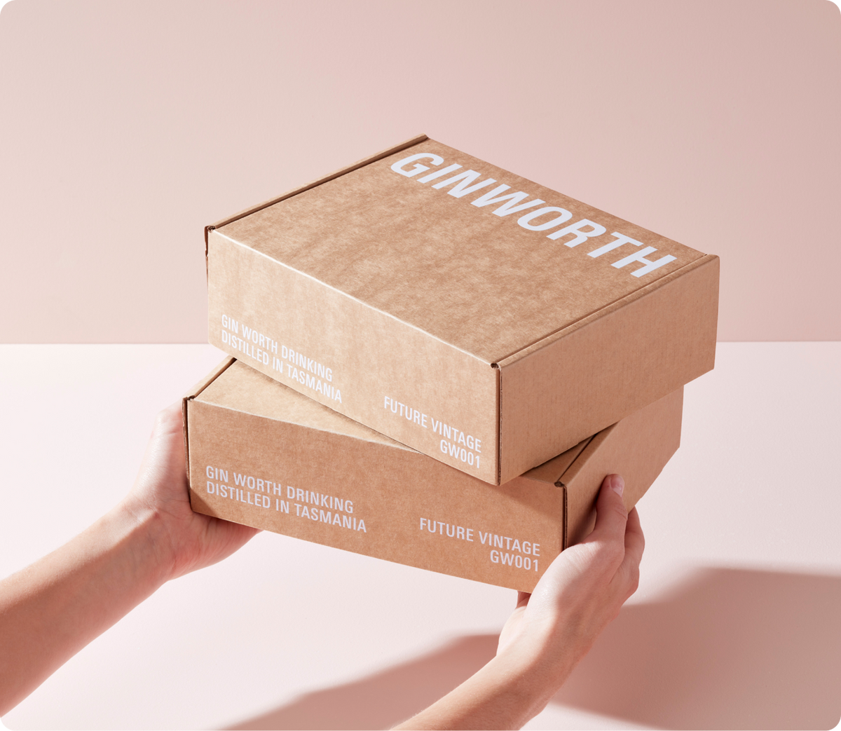 White Ink Kraft Mailer Boxes